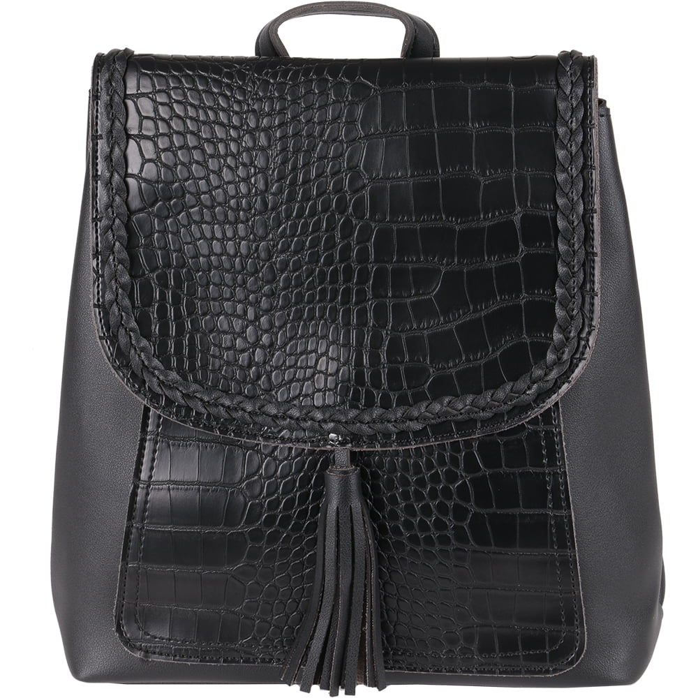 Rucsac dama, piele ecologica, impletitura, ROCS YF-525