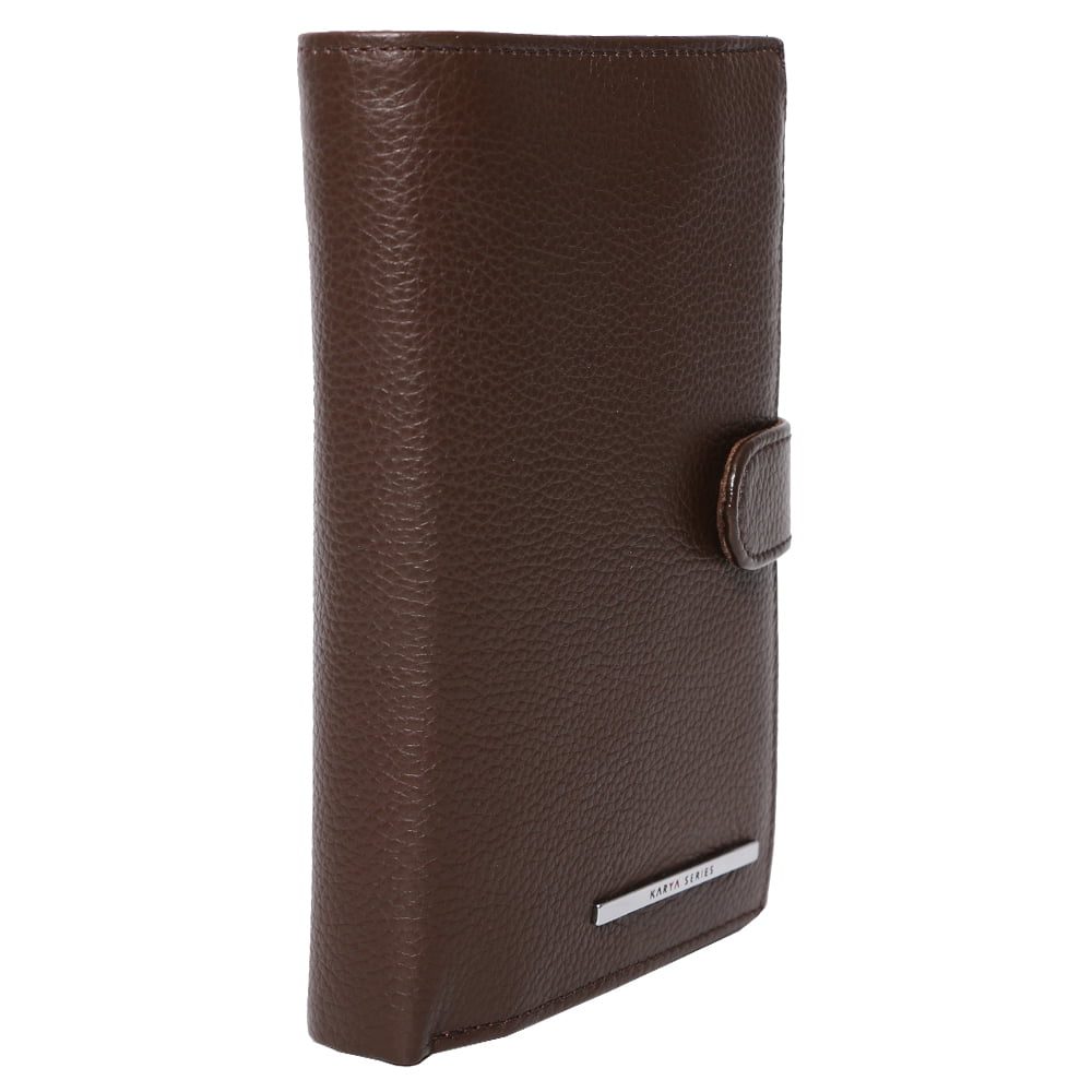 Portofel barbati, piele naturala, pentru barbati, cu capsa metalica 0498