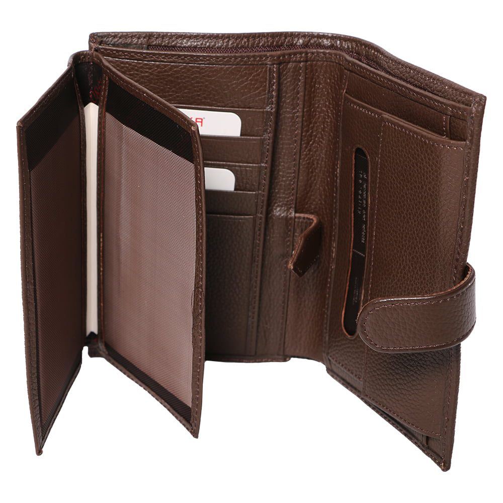 Portofel barbati, piele naturala, pentru barbati, cu capsa metalica 0498