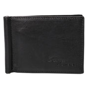 Portcard unisex, piele naturala, cu clapa metalica pentru bancnote 0902