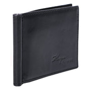 Portcard unisex, piele naturala, cu clapa metalica pentru bancnote 0902