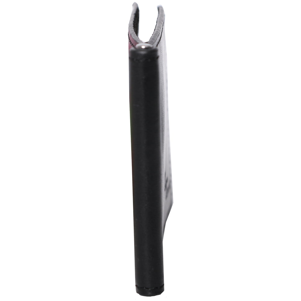 Portcard unisex, piele naturala, cu clapa metalica pentru bancnote 0902