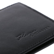 Portcard unisex, piele naturala, cu clapa metalica pentru bancnote 0902