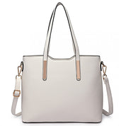 Geanta dama, de umar cu borseta si clutch, set din 3 piese, din piele ecologica texturata rezistenta la stropi, Miss Lulu LT6648