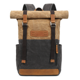 Rucsac Călătorie JOLAR, Canvas și Inserții Piele Naturală