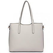 Geanta dama, de umar cu borseta si clutch, set din 3 piese, din piele ecologica texturata rezistenta la stropi, Miss Lulu LT6648