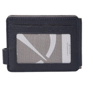 Portcard unisex, piele naturala, reversibil, cu clapa metalica pentru bancnote 711
