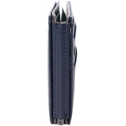 Portcard unisex, piele naturala, reversibil, cu clapa metalica pentru bancnote 711