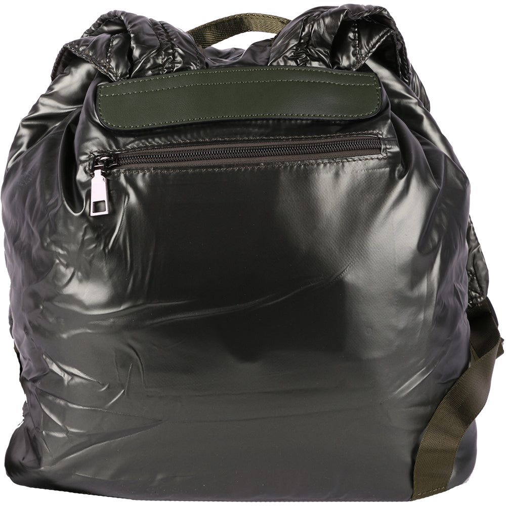 Rucsac matlasat metalic cu ursulet de plus pentru dama, casual esHermosa, AB-5036-2