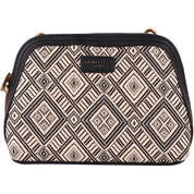 Geanta crossbody pentru dama din piele eco si rafie cu motive etnice, David Jones, AB-6757-2