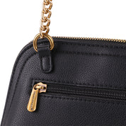 Geanta crossbody pentru dama din piele eco si rafie cu motive etnice, David Jones, AB-6757-2