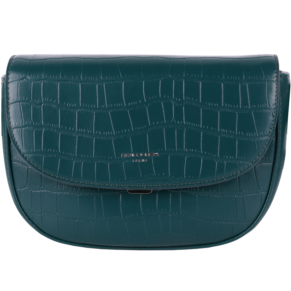 Geanta crossbody pentru dama din piele eco imitatie crocodil, David Jones, AB-CM6510