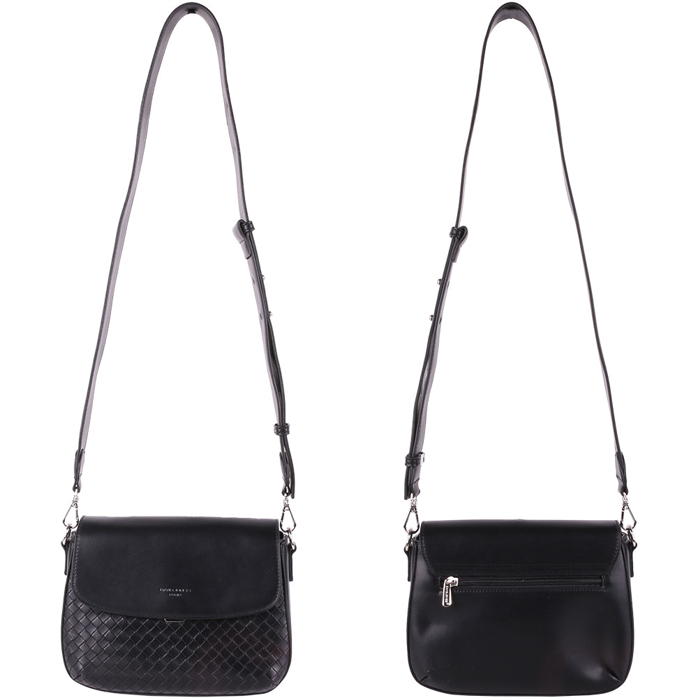 Geanta crossbody pentru dama din piele eco impletita, David Jones, AB-CM6525