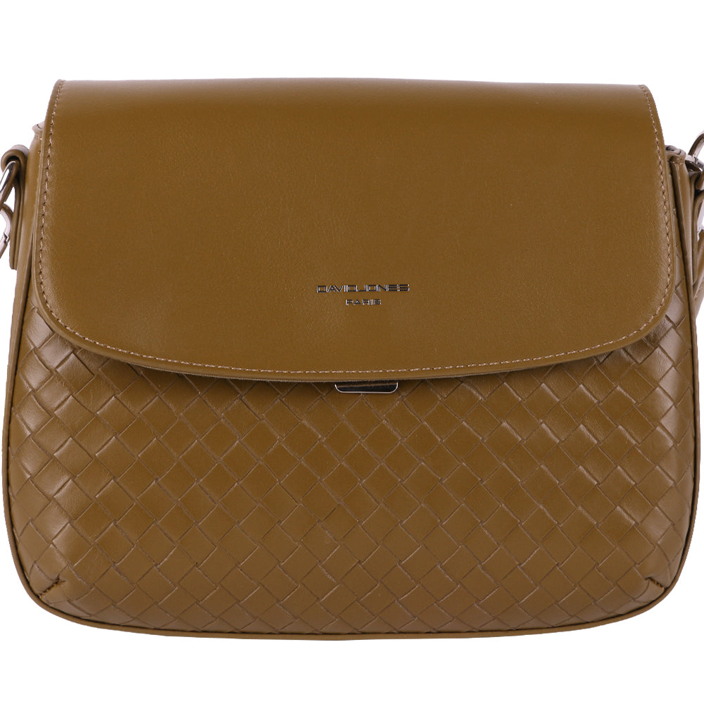 Geanta crossbody pentru dama din piele eco impletita, David Jones, AB-CM6525