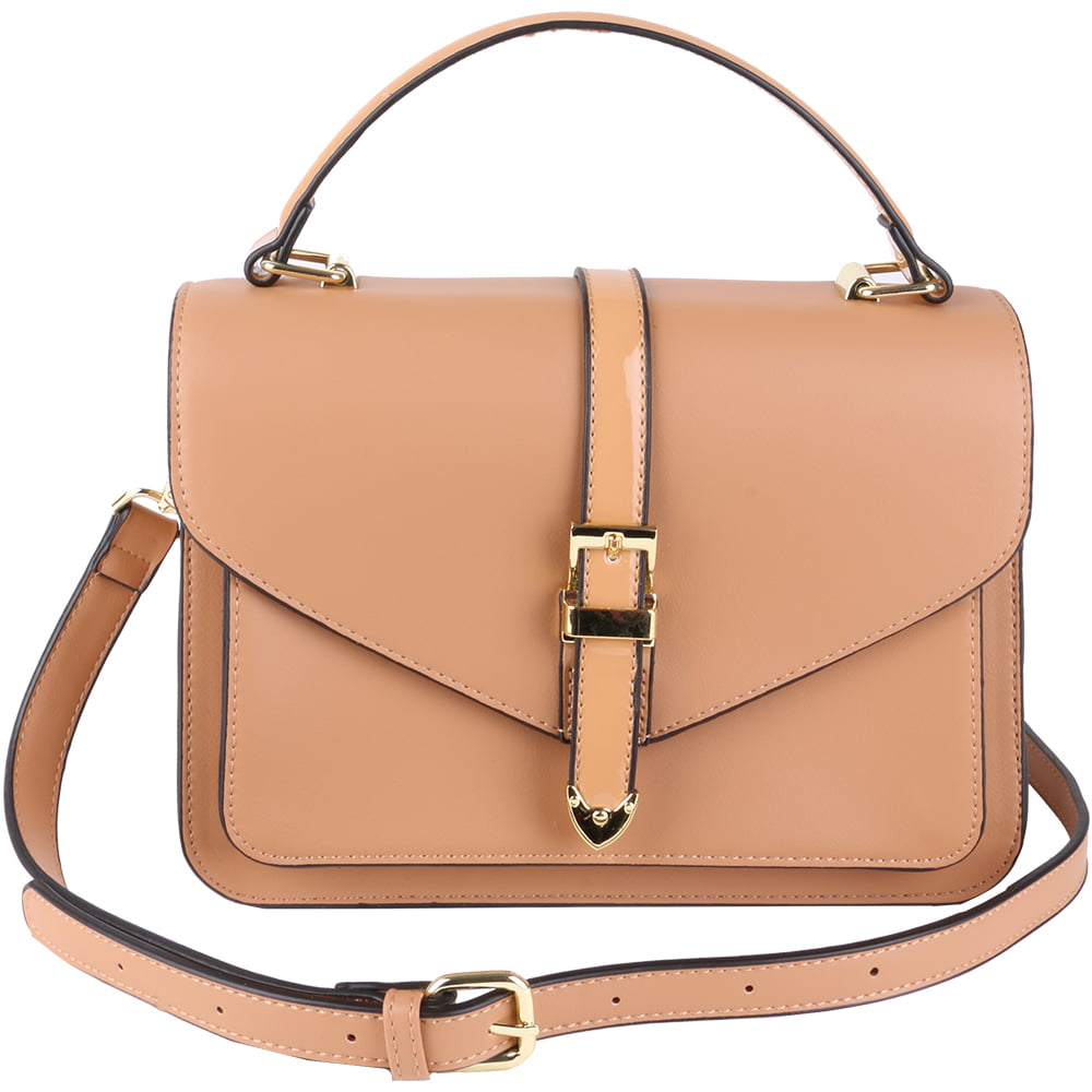 Geanta crossbody pentru dama, casual din piele eco, cu detaliu curea, Paula Rossi AB-G2625