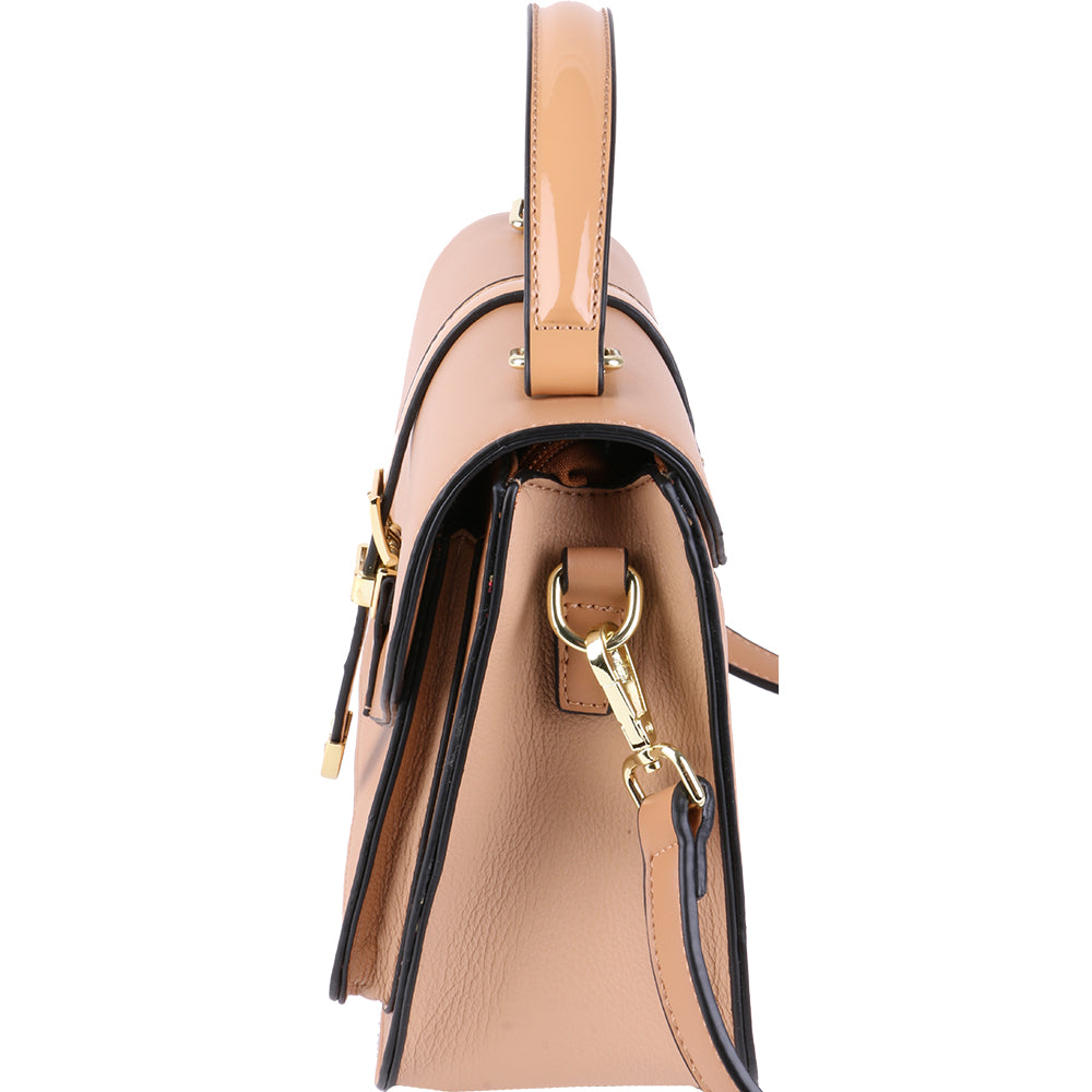 Geanta crossbody pentru dama, casual din piele eco, cu detaliu curea, Paula Rossi AB-G2625