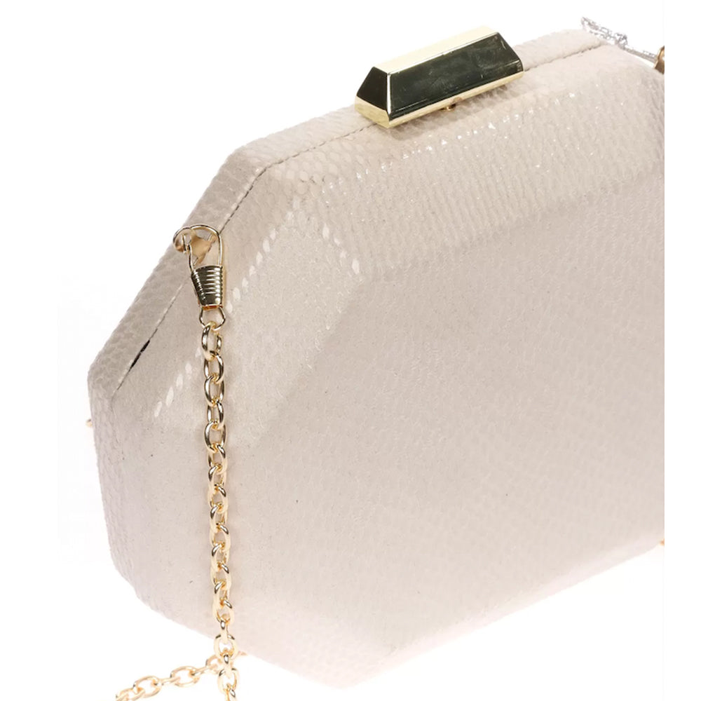 Geanta Clutch de seara pentru dama, cu efect piele de sarpe, Paula Rossi AD-125105