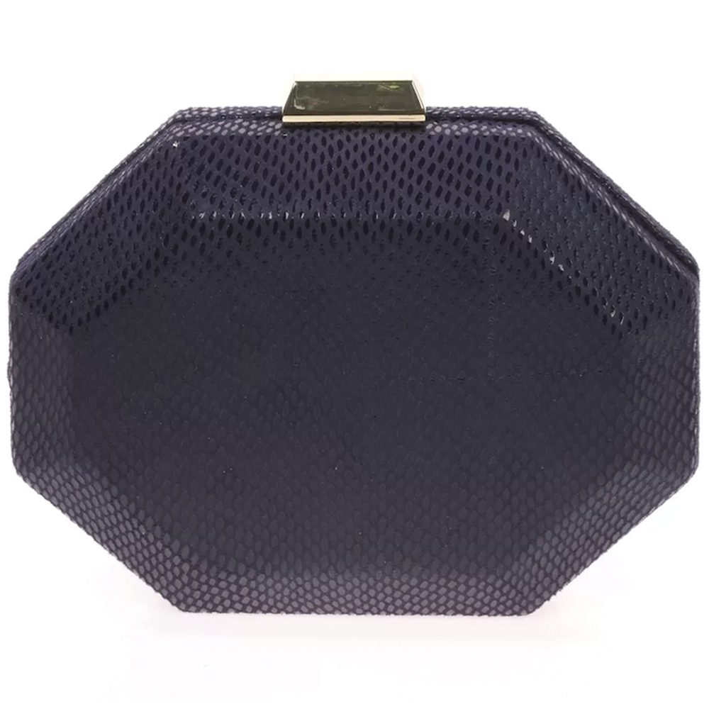 Geanta Clutch de seara pentru dama, cu efect piele de sarpe, Paula Rossi AD-125105