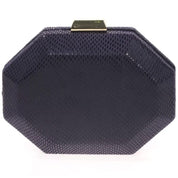 Geanta Clutch de seara pentru dama, cu efect piele de sarpe, Paula Rossi AD-125105