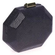 Geanta Clutch de seara pentru dama, cu efect piele de sarpe, Paula Rossi AD-125105