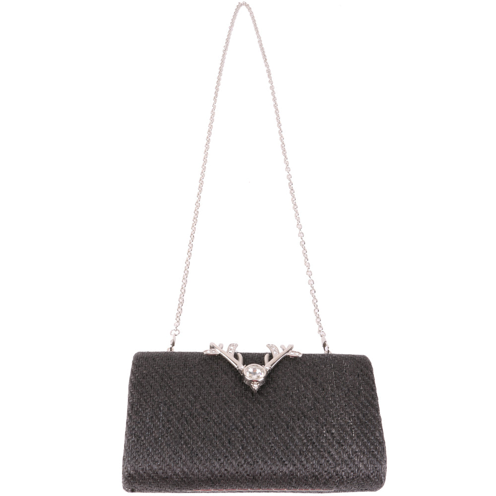 Geanta clutch de seara pentru dama, eleganta, din rafie Paula Rossi AD-22215