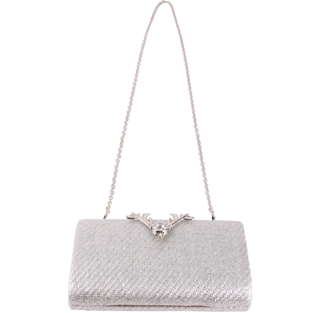 Geanta clutch de seara pentru dama, eleganta, din rafie Paula Rossi AD-22215