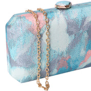 Geanta Clutch cu detalii imprimate, din tetasura moale, Paula Rossi AD-23026