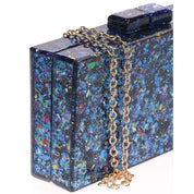 Geanta Clutch cu efect confetti, din plastic AD-23028