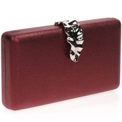 Geanta Clutch eleganta cu inchidere frunza din metal auriu, Paula Rossi AD-41372