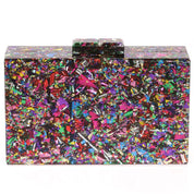 Geanta Clutch cu efect confetti, din plastic AD-61017