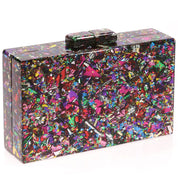 Geanta Clutch cu efect confetti, din plastic AD-61017