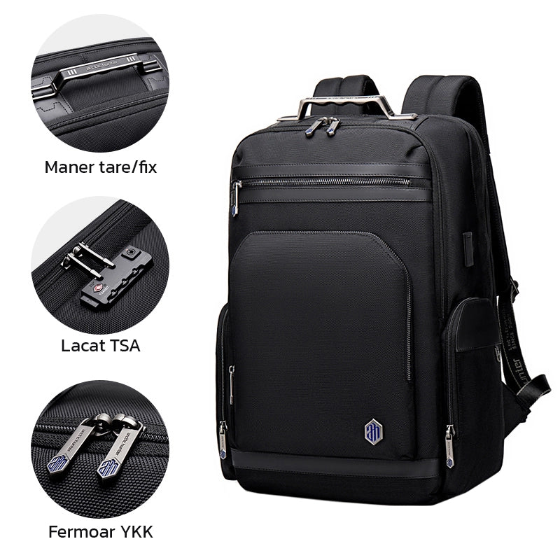 Rucsac unisex business pentru laptop de 15,6 inch, rezistent la apa, Arctic Hunter B00415