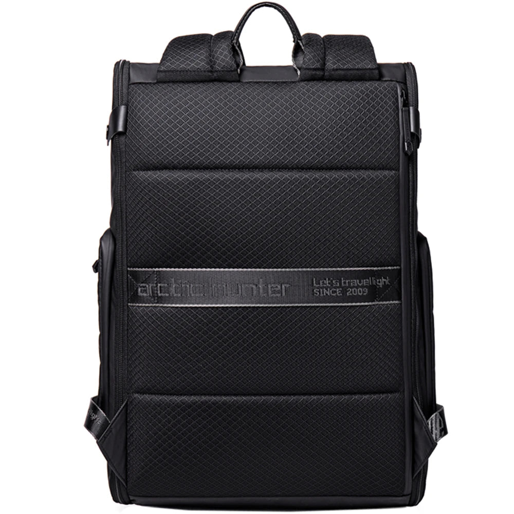 Rucsac smart pentru barbati, business casual design, compartiment interior pentru laptop de 15.6 inch, din poliester rezistent la apa, lacat TSA antifurt si fixare de valiza, Arctic Hunter B00465