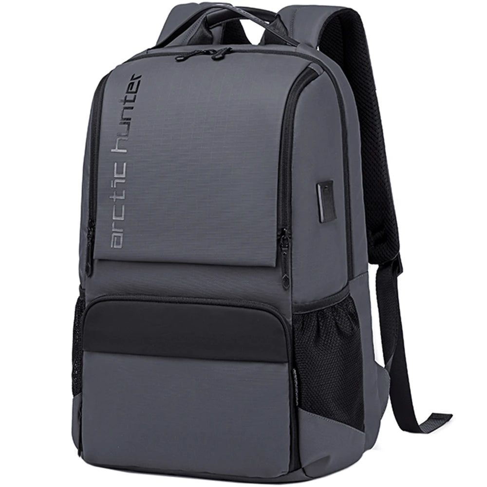 Rucsac smart unisex pentru laptop 15.6 inch, stil business casual, bine organizat, din poliester este rezistent la stropi, fixare de valiza, interior bine compartimentat, Arctic Hunter B00532