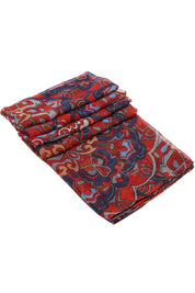 Esarfa dama, eleganta din poliester, cu imprimeu flori orientale, sezon rece ROCS B066