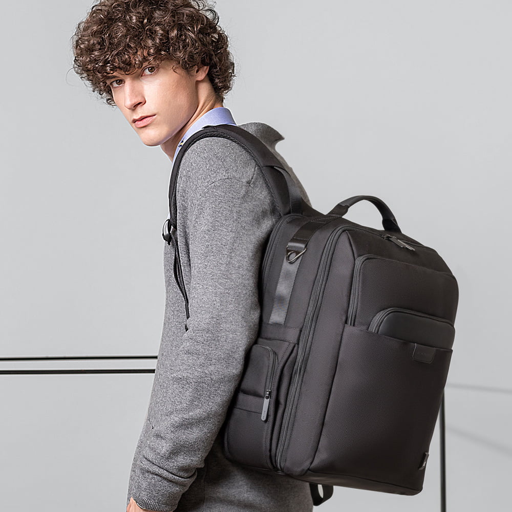 Rucsac smart unisex BANGE, compartiment mare pentru calatorii, compartiment separat pentru laptop de 15.6 inch, din poliester rezistent la apa, buzunare laterale BG-G63