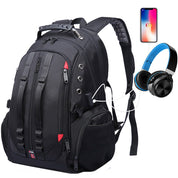 Rucsac multifunctional pentru calatorii, model casual, cu port USB Jack, din poliester rezistent la apa, spate respirabil cu buzunar antifurt BANGE BG1901