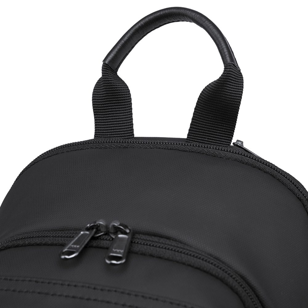 Geanta crossbody, tip rucsac unisex, cu port USB si buzunar ascuns pe spate, din poliester rezistent la stropi, BANGE BG1910