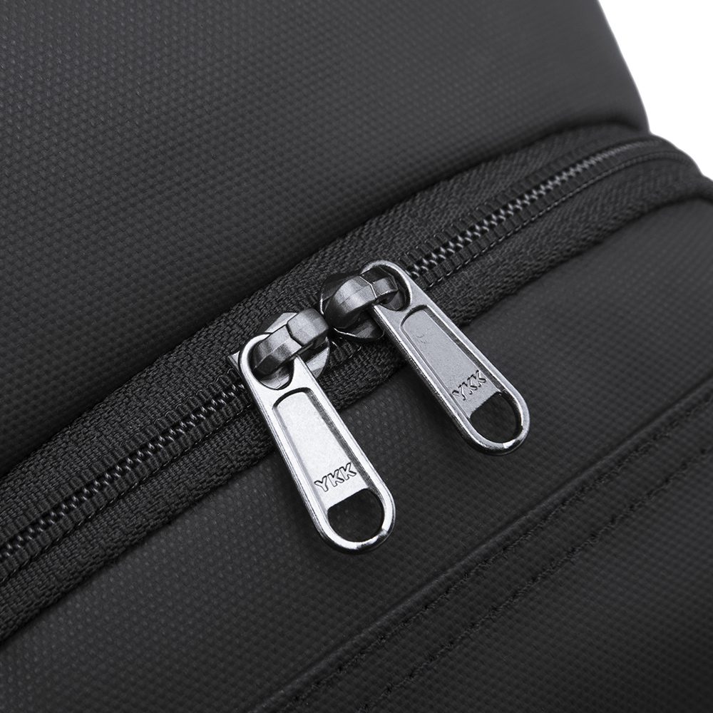 Geanta crossbody, tip rucsac unisex, cu port USB si buzunar ascuns pe spate, din poliester rezistent la stropi, BANGE BG1910