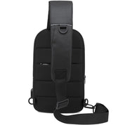 Geanta crossbody, tip rucsac unisex, cu port USB si buzunar ascuns pe spate, din poliester rezistent la stropi, BANGE BG1910