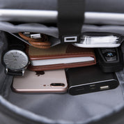 Geanta crossbody, tip rucsac unisex, cu port USB si buzunar ascuns pe spate, din poliester rezistent la stropi, BANGE BG1910