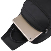 Geanta crossbody, tip rucsac unisex, cu port USB si buzunar ascuns pe spate, din poliester rezistent la stropi, BANGE BG1910