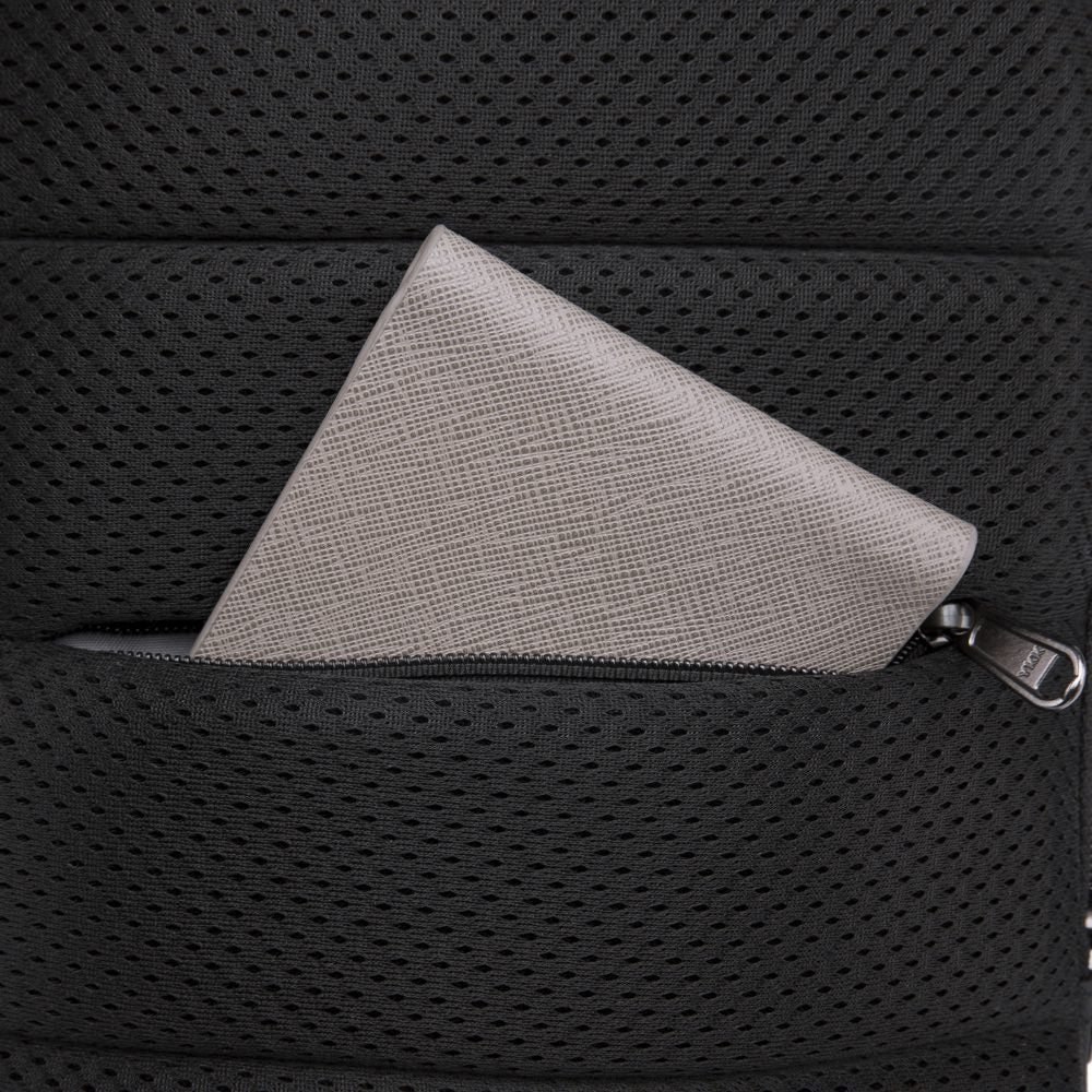 Geanta crossbody, tip rucsac unisex, cu port USB si buzunar ascuns pe spate, din poliester rezistent la stropi, BANGE BG1910
