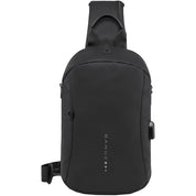 Rucsac unisex crossbody, din poliester rezistent la apa cu port USB si buzunar ascuns pe spate, BANGE BG1912