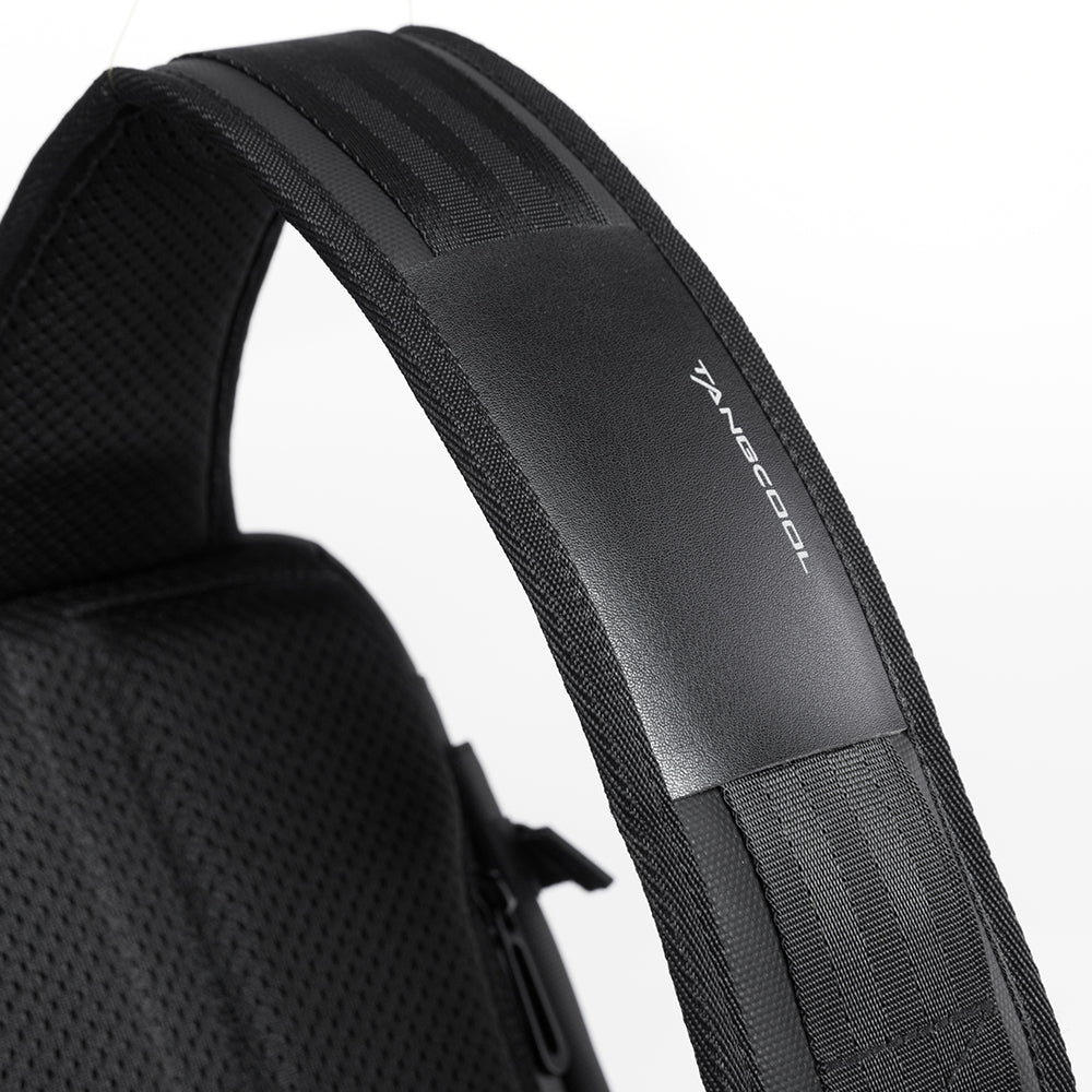 Geanta crossbody, tip rucsac pentru barbati, din poliester rezistent la stropi, cu buzunar antifurt, BANGE BG22027