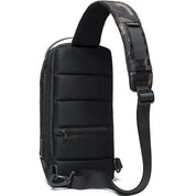 Rucsac crossbody pentru barbati, din poliester este rezistent la stropi, spate moale cu buzunar antifurt, lacat TSA si port USB, BANGE BG22085