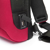 Rucsac crossbody pentru barbati, din poliester este rezistent la stropi, spate moale cu buzunar antifurt, lacat TSA si port USB, BANGE BG22085