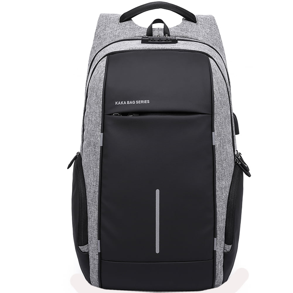 Rucsac unisex smart casual BANGE, din poliester, rezistent la apa, cu lacat TSA si port USB, BG2215-9