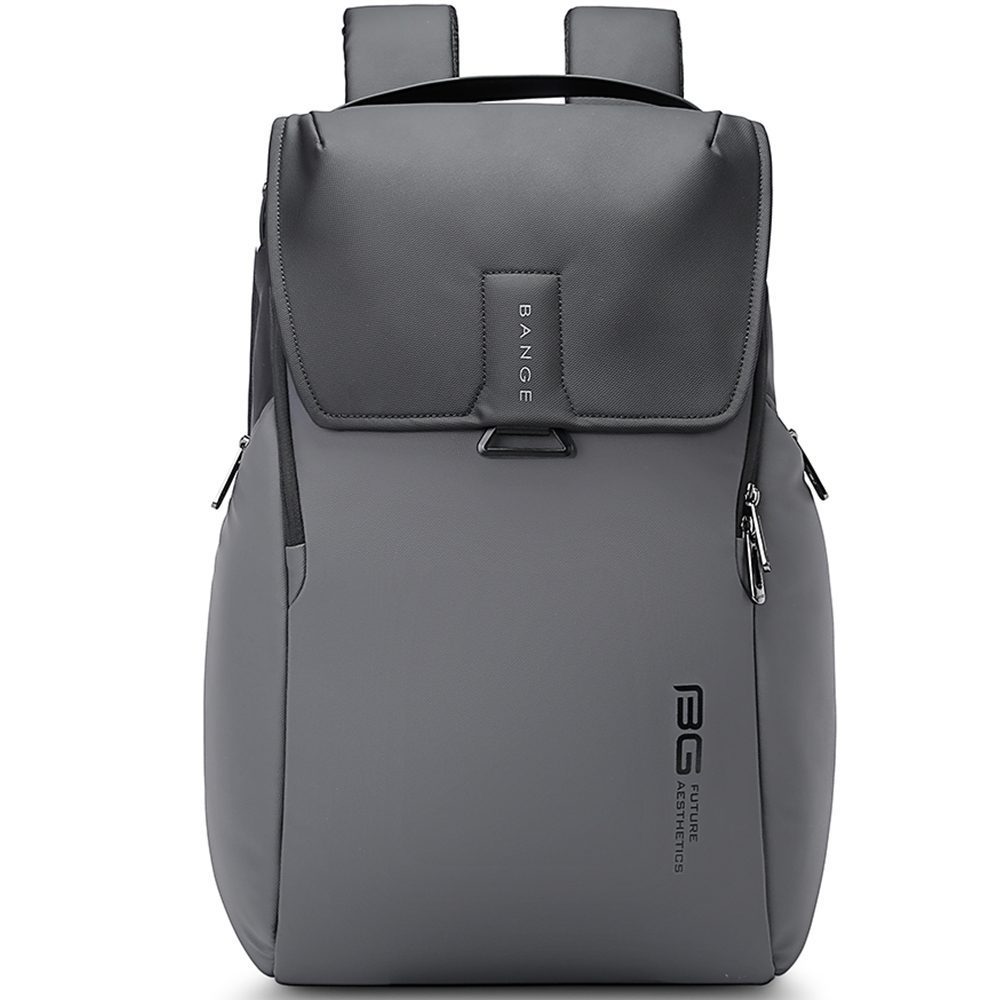 Rucsac modern unisex cu clapa magnetica, compartiment separat pentru laptop 15.6 inch, din poliester rezistent la stropi, cu buzunar ascuns, BANGE BG2581