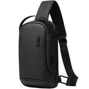 Rucsac crossbody unisex, de dimensiuni mici, din poliester rezistent la apa, cu port USB si buzunar antifurt BANGE BG7221